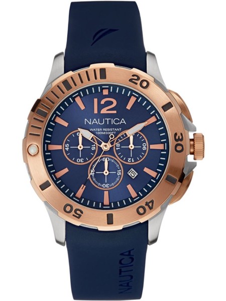 Nautica NAI19506G men's watch, rubber strap