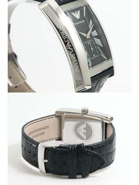 Emporio Armani AR0143 herrklocka, äkta läder armband