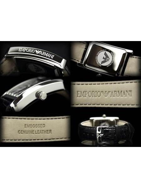 Emporio Armani AR0143 herrklocka, äkta läder armband