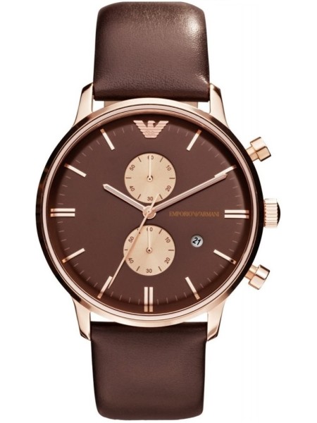 Emporio Armani AR0387 men's watch, real leather strap