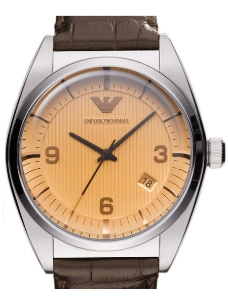 Emporio Armani AR0394 men's watch, cuir véritable strap