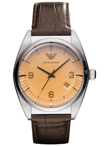 Emporio Armani AR0394 men's watch, real leather strap