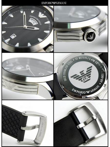 Emporio Armani AR0631 men's watch, rubber strap