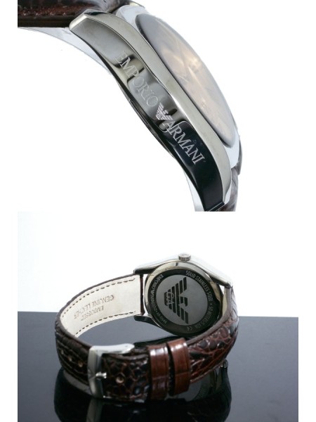 Emporio Armani AR0646 Relógio para mulher, pulseira de cuero real