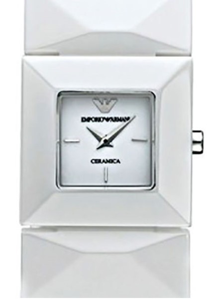 Emporio Armani AR1436 Relógio para mulher, pulseira de cerámica