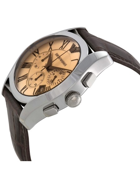 Emporio Armani AR1634 men's watch, real leather strap