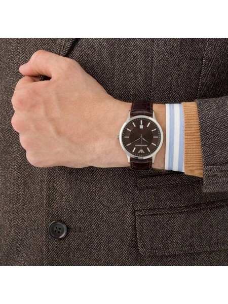 Emporio Armani AR2413 men's watch, cuir véritable strap