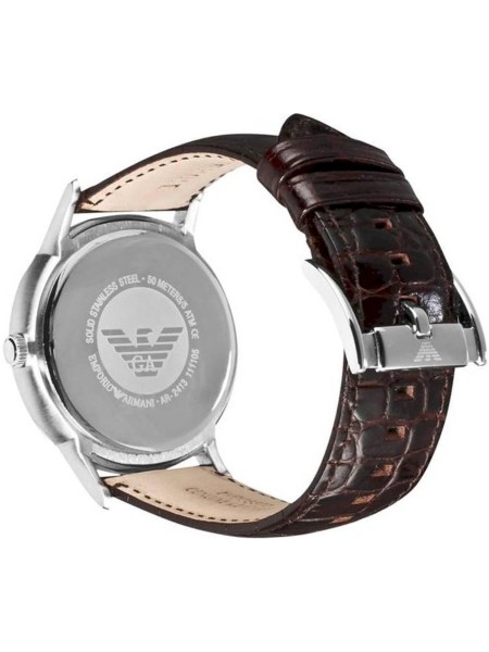Montre pour dames Emporio Armani AR2414, bracelet cuir véritable
