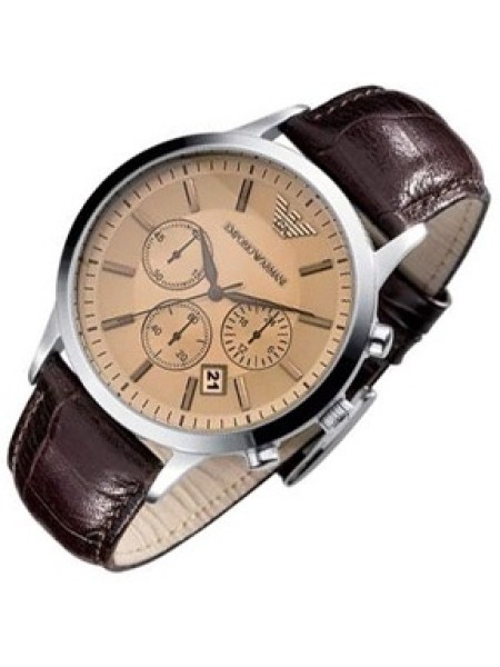 Emporio Armani AR2433 men's watch, real leather strap
