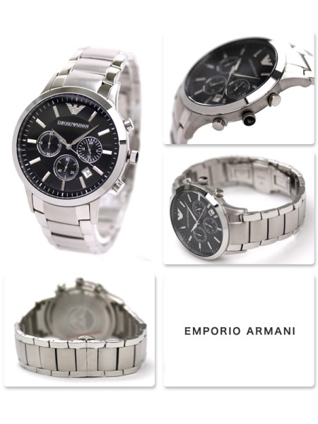 Emporio Armani AR2434 montre pour homme, acier inoxydable sangle