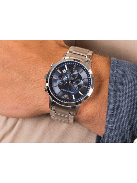 Emporio Armani AR2448 montre pour homme, acier inoxydable sangle
