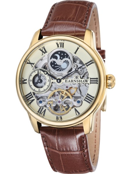 Thomas Earnshaw ES-8006-06 men's watch, real leather strap