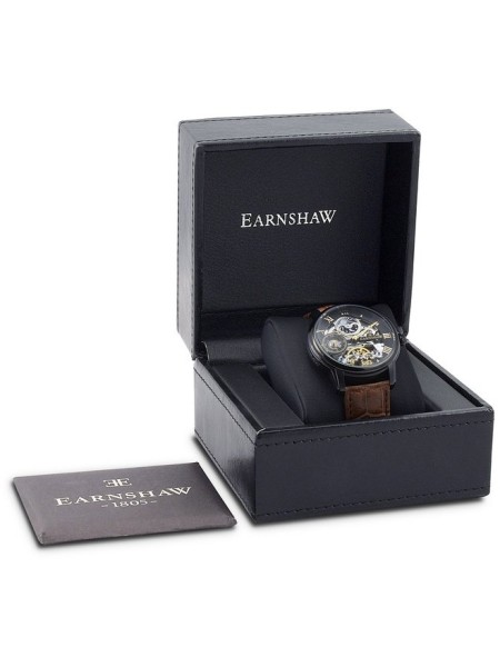 Thomas Earnshaw ES-8006-10 herrklocka, äkta läder armband