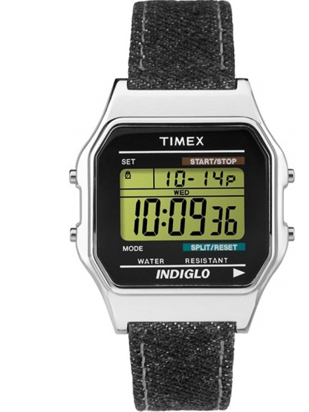 Timex TW2P77100 ladies' watch, real leather / nylon strap