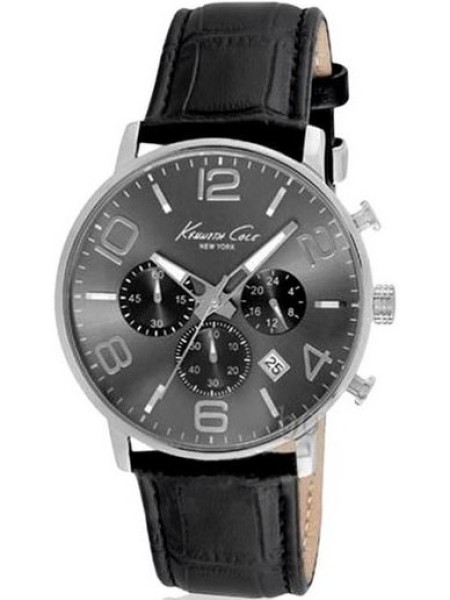 Kenneth Cole IKC8007 men's watch, cuir véritable strap