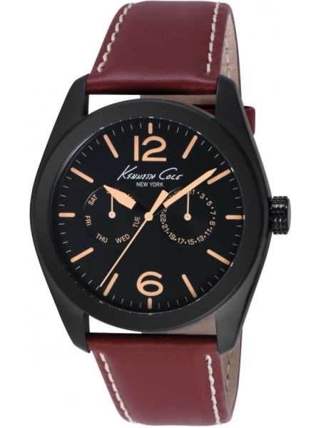 Kenneth Cole IKC8063 men's watch, real leather strap