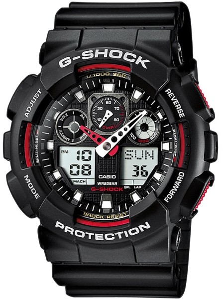 Casio G-Shock GA-100-1A4ER herrklocka, harts armband