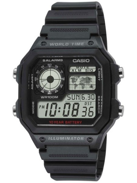 Casio Collection AE-1200WH-1AVEF herrklocka, harts armband