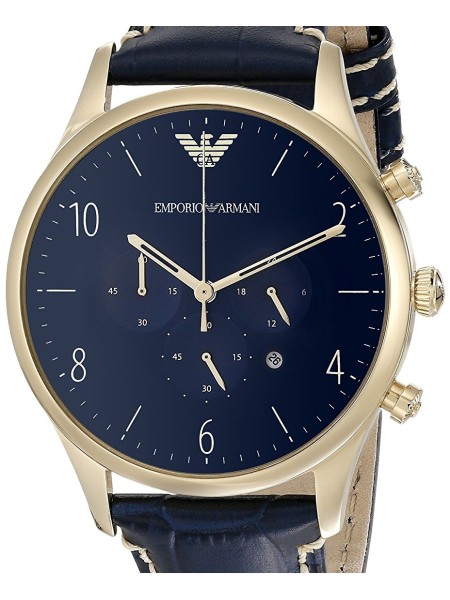 Emporio Armani AR1862 men's watch, real leather strap