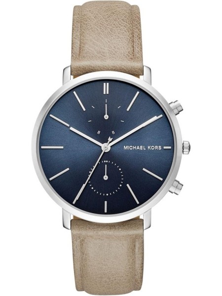 Michael Kors Mens Quartz Leather Strap Black Dial 45mm Watch MK8618   Watches For Less