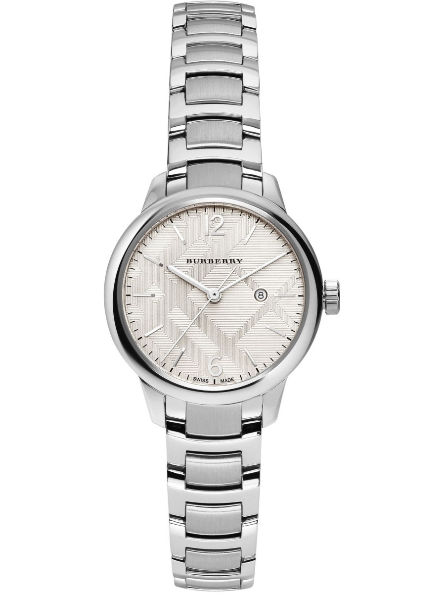 stainless steel burberry watch