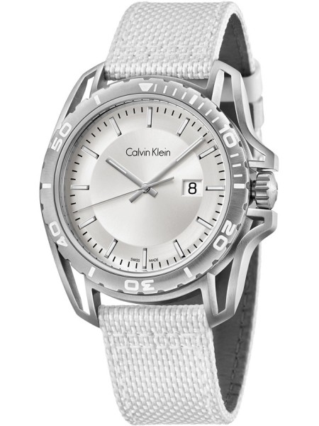 Calvin Klein K5Y31VK6 men's watch, real leather / nylon strap
