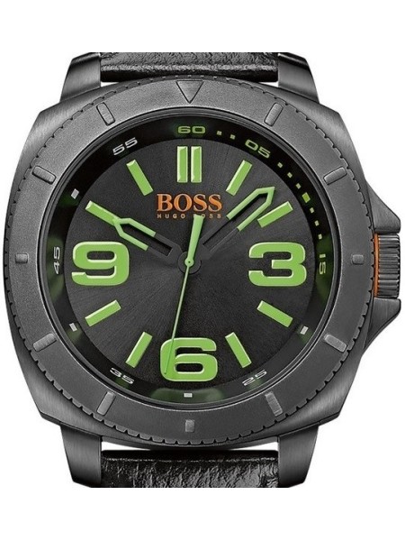 Hugo Boss 1513163 herrklocka, äkta läder armband