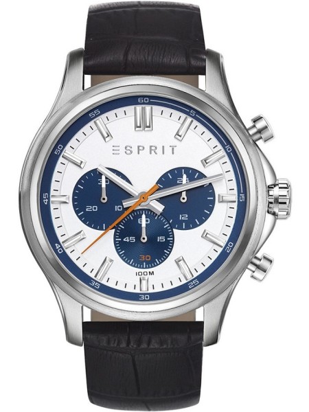 Esprit ES108251003 herenhorloge, echt leer bandje