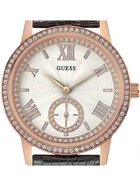 Guess W0642L3 ladies' watch, real leather strap