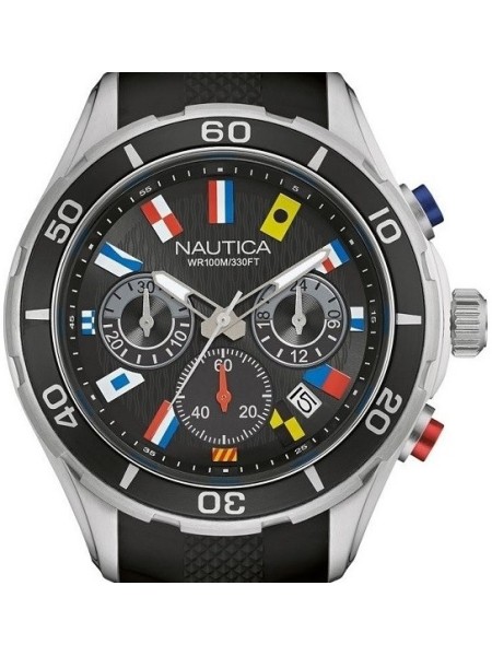 Nautica NAD16537G men's watch, rubber strap | Dialando