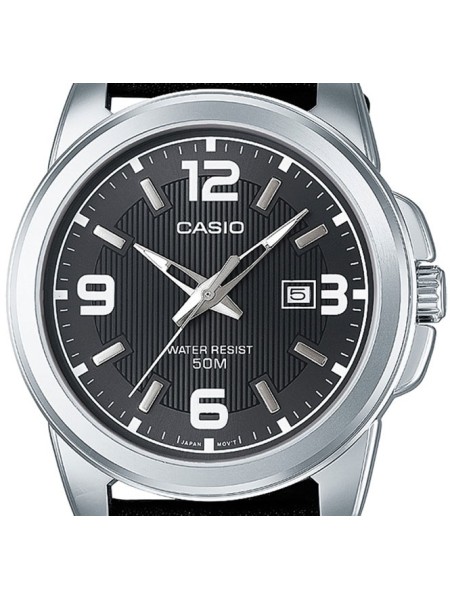 Casio Collection MTP-1314PL-8A montre pour homme, cuir véritable sangle