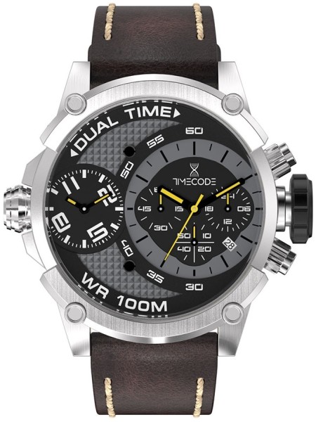 Timecode TC-1002-08-IT - Men's wrist watch RED BLUE BLACK GENUINE LEATHER |  eBay