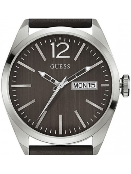 Guess W0658G3 men's watch, real leather strap