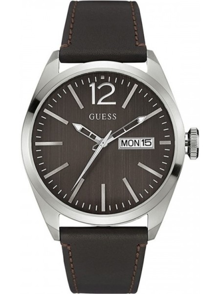 Guess W0658G3 men's watch, real leather strap