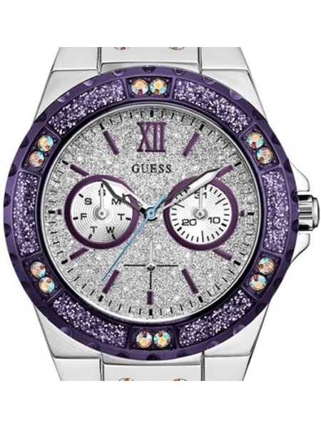 Guess W0775L6 ladies' watch, real leather strap