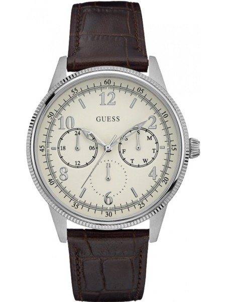 Guess W0863G1 Herrenuhr, real leather Armband