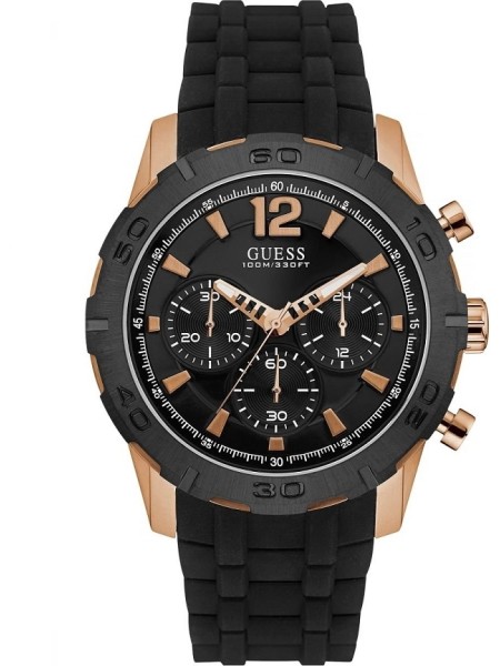 Guess W0864G2 montre pour homme, silicone sangle