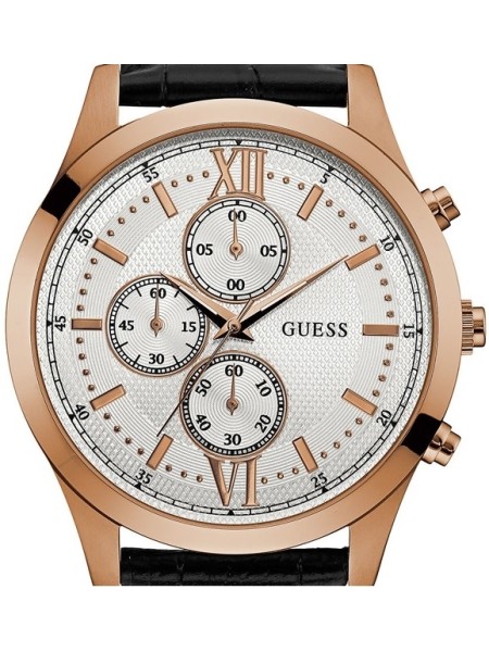 Guess W0876G2 Herrenuhr, real leather Armband