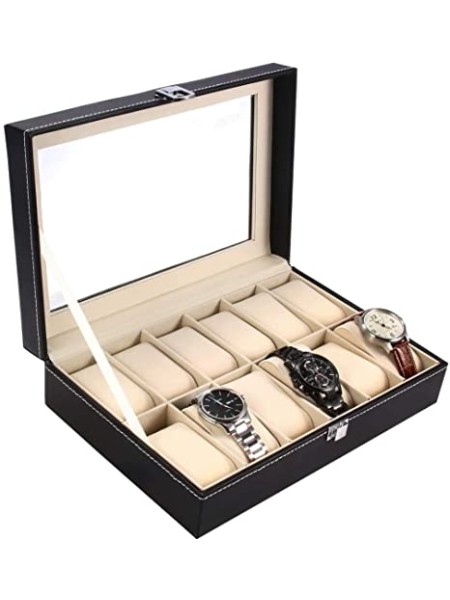 Watchbox wbf-12 for 12 watches, black