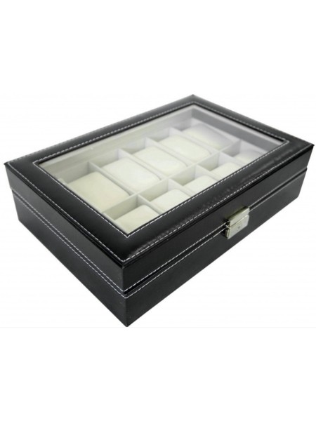 Watchbox wbf-12 for 12 watches, black