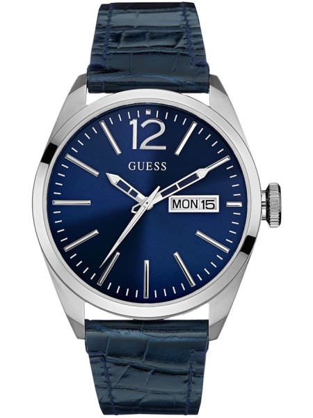 Guess W0658G1 men's watch, real leather strap
