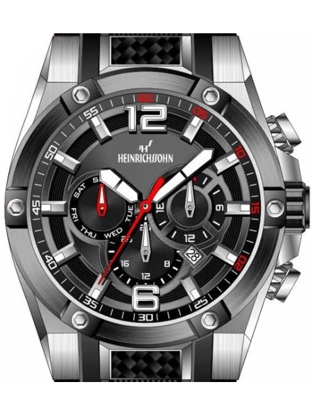 Heinrichssohn HS1011D Reloj para hombre, correa de silicona