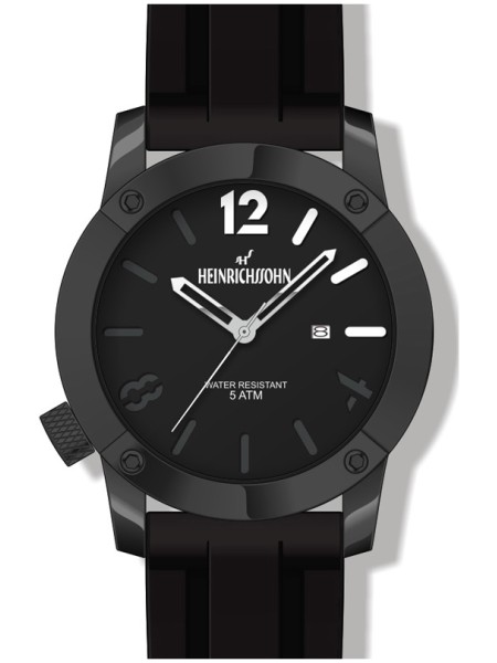 Heinrichssohn HS1014B men's watch, silicone strap