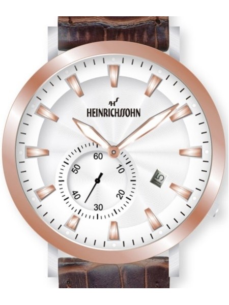 Heinrichssohn HS1016A Reloj para hombre, correa de cuero real