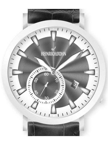 Heinrichssohn HS1016B Reloj para hombre, correa de cuero real