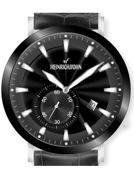 Heinrichssohn HS1016D Reloj para hombre, correa de cuero real