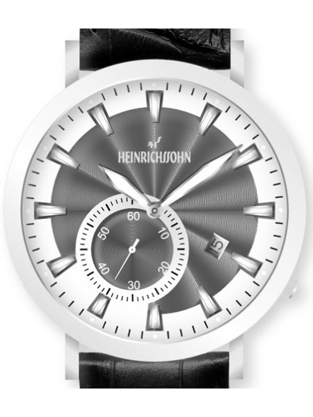 Heinrichssohn HS1016E Reloj para hombre, correa de cuero real