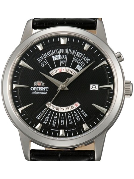 Orient Automatik FEU0A004BH men's watch, real leather strap