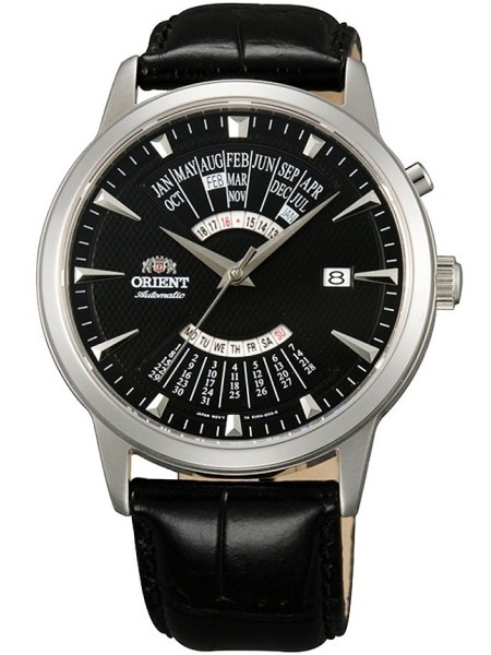 Orient Automatik FEU0A004BH men's watch, real leather strap