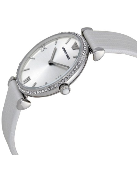 Emporio Armani AR1680 Relógio para mulher, pulseira de cuero real